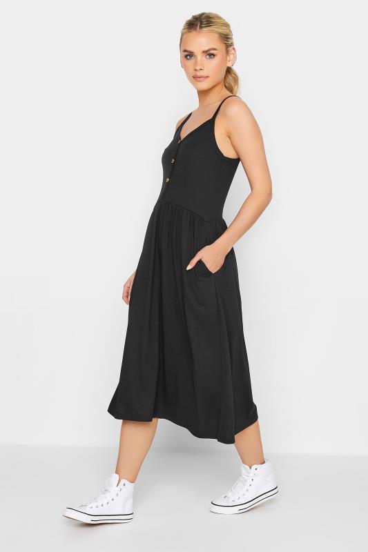 PixieGirl Black Button Through Midi Dress | PixieGirl  2