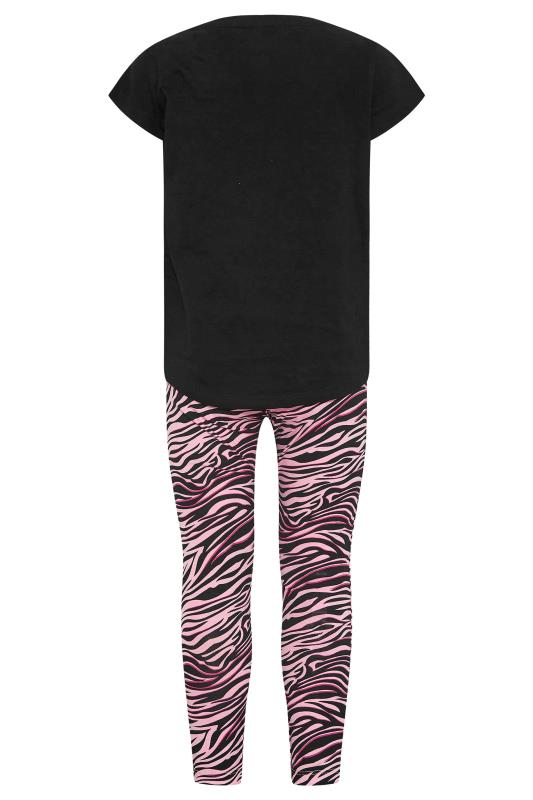 MINI ME Black & Pink Zebra Print Pyjama Set_BK.jpg