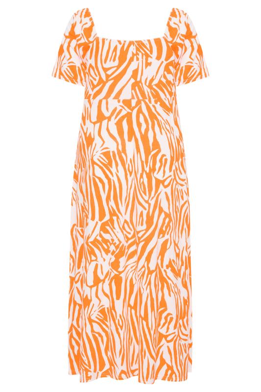 LIMITED COLLECTION Curve Orange Zebra Print Dress 7