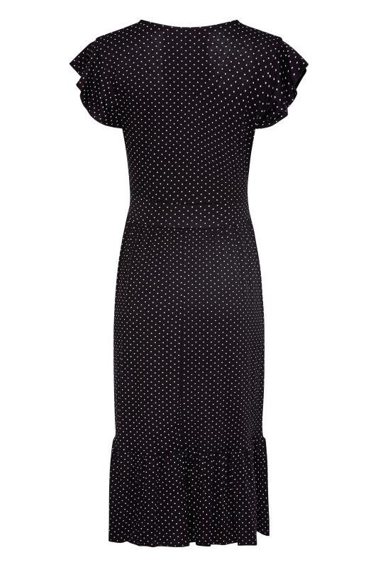 LTS Tall Black Star Print Midi Dress 7