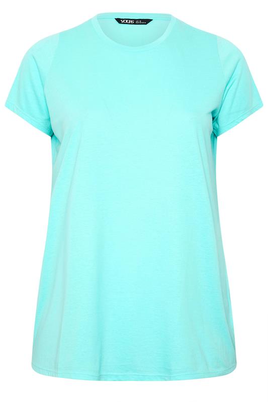 YOURS Plus Size Blue Core Basic T-Shirt | Yours Clothing 5
