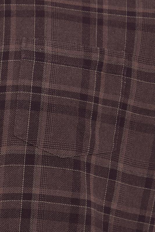 BadRhino Big & Tall Burgundy Red Check Long Sleeve Shirt | BadRhino 3
