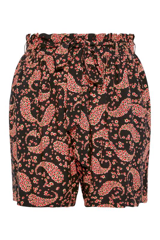 Holzweiler Cotton Printed Shorts in Red Womens Clothing Shorts Mini shorts 