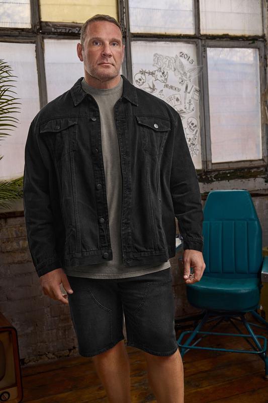 BadRhino Big & Tall Black Denim Jacket | BadRhino 1
