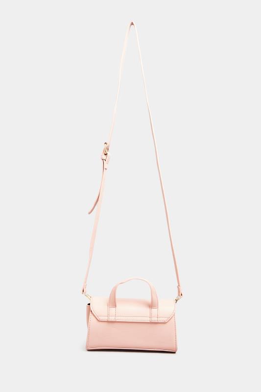Plus Size Pink Croc & Gold Chain Mini Bag  | Yours Clothing 5