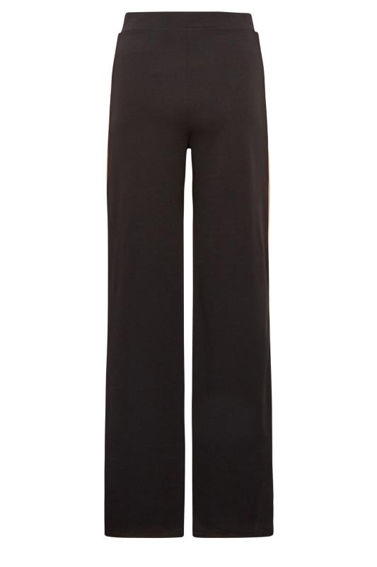 LTS Tall Women's Black & Pink Side Stripe Wide Leg Trousers | Long Tall Sally 3