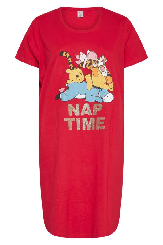 DISNEY Curve Red Winnie and Friends 'Nap Time'  Nightdress 5
