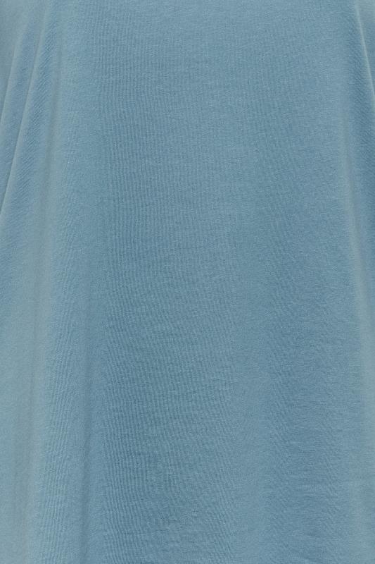 Curve Plus Size Blue Basic Short Sleeve T-Shirt  - Petite| Yours Clothing  5