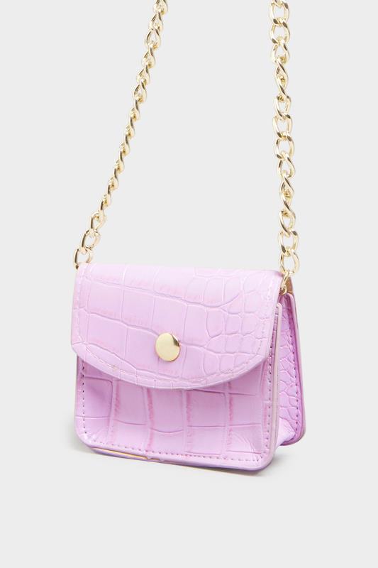  Purple Chain Strap Croc Bag