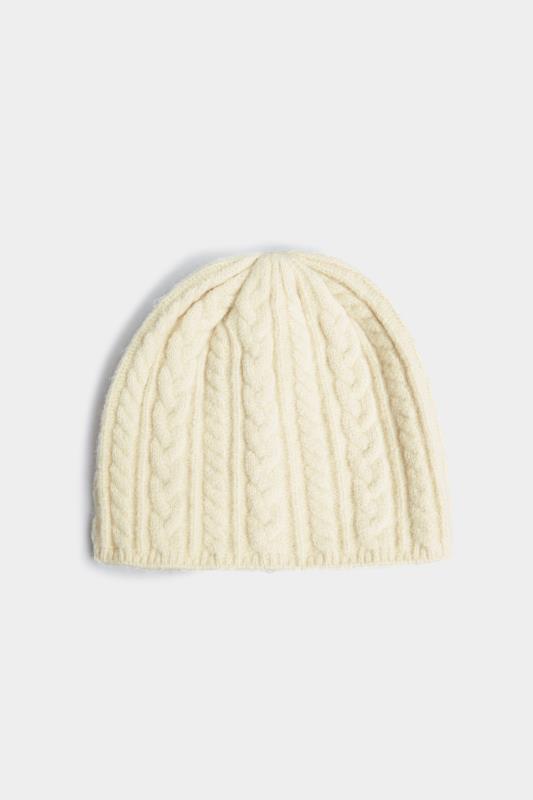 Plus Size Cream Cable Beanie Hat | Yours Clothing 2