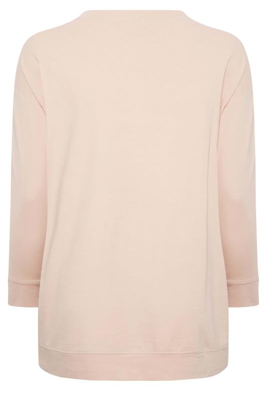 YOURS LUXURY Plus Size Pink Star Embellished Sweatshirt | Yours Clothing 8