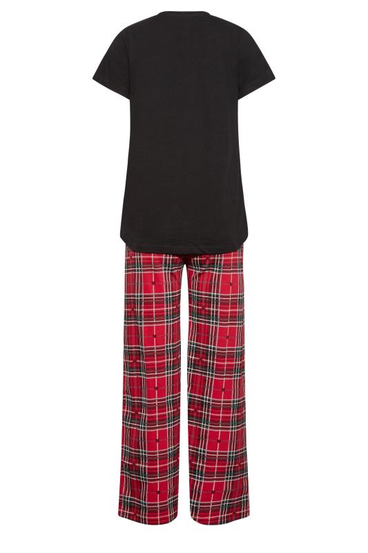 Petite Black & Red 'Perfect Night' Check Print Pyjama Set | PixieGirl 7
