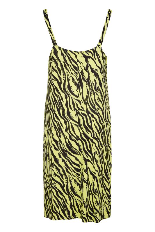 Curve Lime Green Zebra Print Side Split Midi Beach Dress_Y.jpg