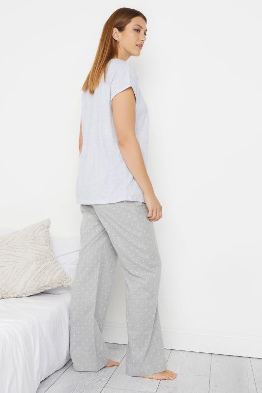 LTS Tall Grey Keyhole Pyjama Top | Long Tall Sally  4