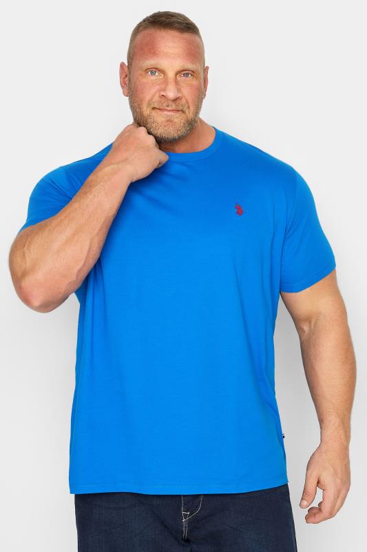 U.S. POLO ASSN. Big & Tall Blue Short Sleeve Core T-Shirt | BadRhino 1