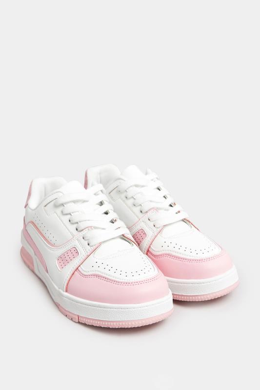 Pink Chunky Trainers In Extra Wide EEE Fit | Yours Clothing