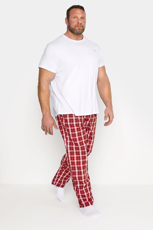 BadRhino Big & Tall Red Check Lounge Trousers 2