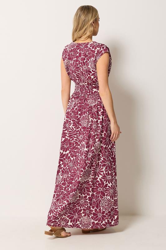 LTS Tall Women's Red Floral Cotton Wrap Maxi Dress | Long Tall Sally 2