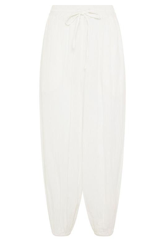 PixieGirl Petite Women's White Cheesecloth Balloon Trousers | PixieGirl 5