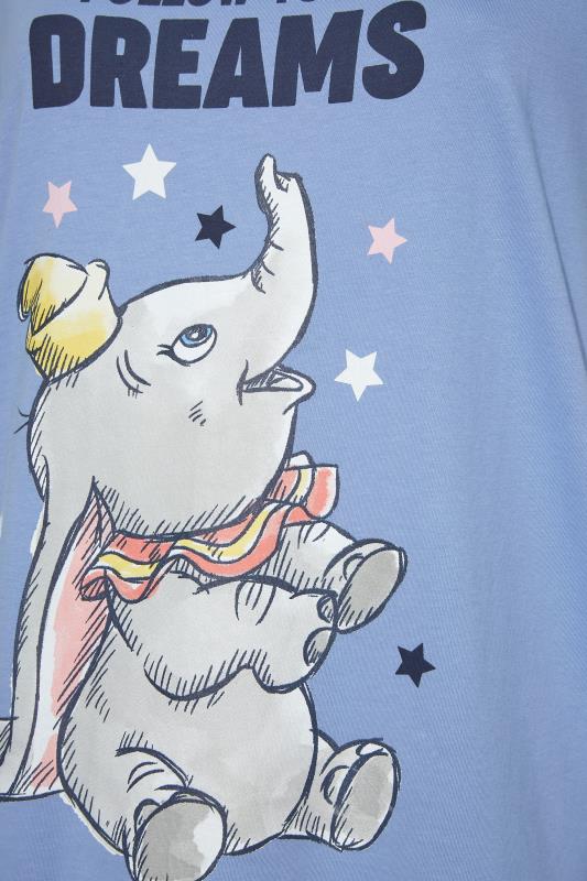 DISNEY Plus Size Blue Dumbo Star Print Pyjama Set | Yours Clothing 5