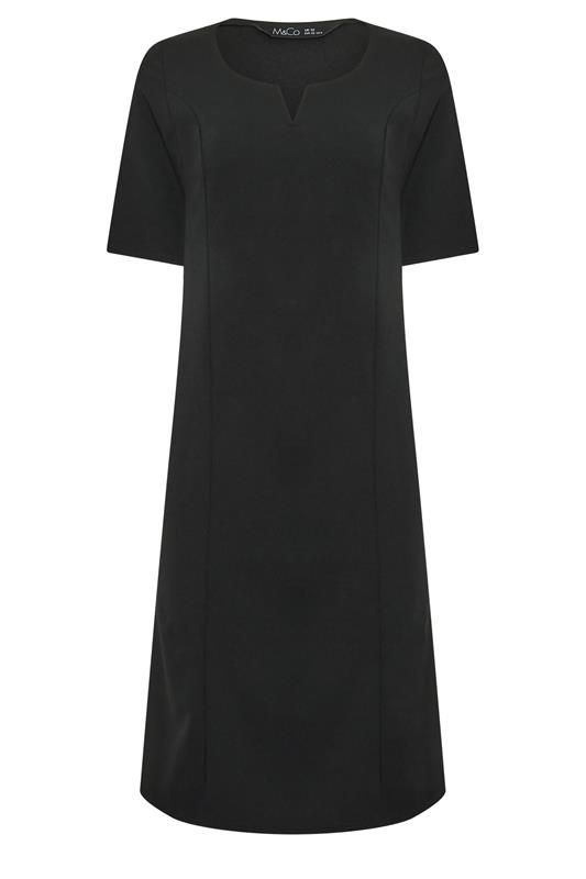 M&Co Black Notch Neck Dress | M&Co 5