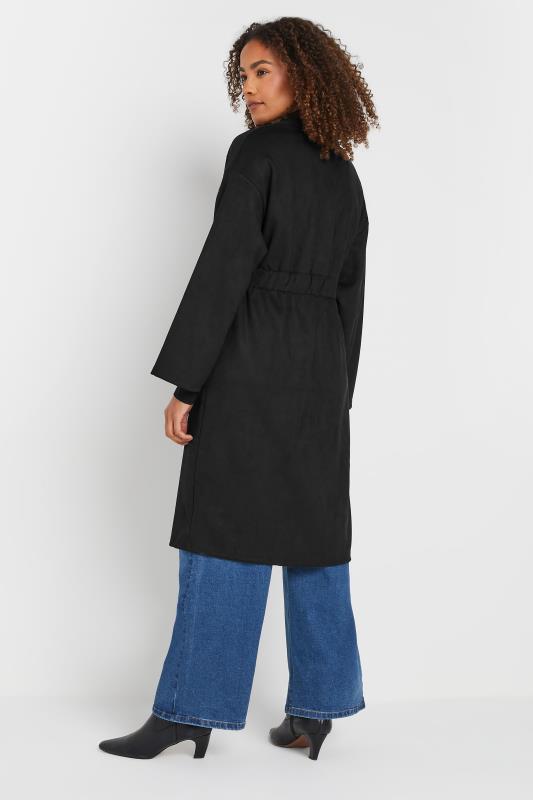 M&Co Black Faux Suede Wrap Formal Coat | M&Co 2