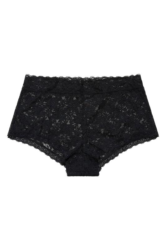 Plus Size 3 PACK Black Lace Mid Rise Shorts | Yours Clothing  4