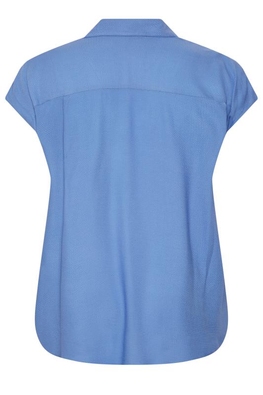 YOURS Plus Size Blue Short Sleeve Shirt | Yours Clothing 7