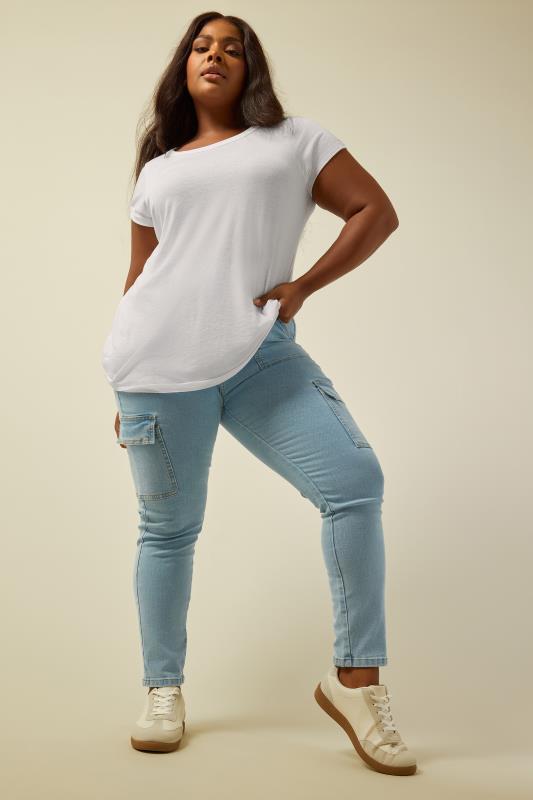  Tallas Grandes YOURS Curve Blue Cargo AVA Jeans