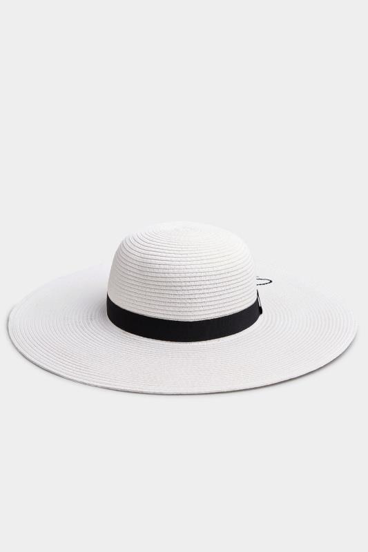 White Straw "On Vacay" Wide Brim Hat 3