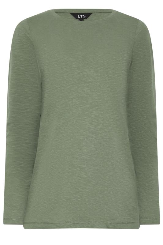 LTS Tall 2 PACK Black & Khaki Green Stripe Long Sleeve T-shirt Tops | Long Tall Sally 8