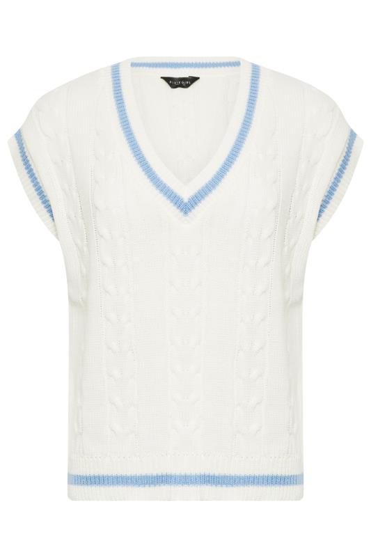 Petite White Cricket Knitted Sweater Vest | PixieGirl 6
