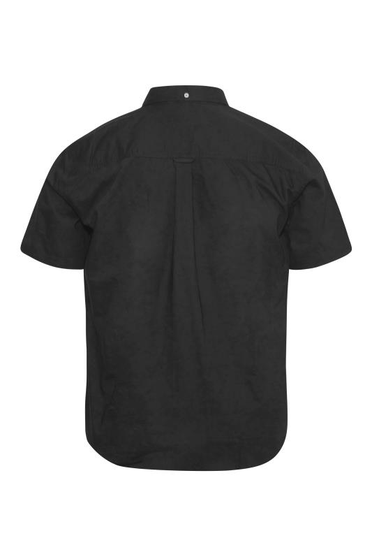 BadRhino Big & Tall Black Essential Short Sleeve Oxford Shirt 4
