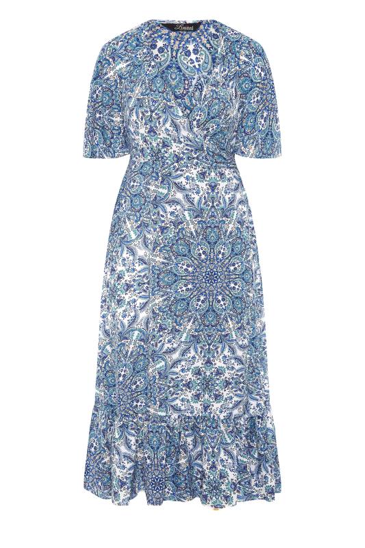 LIMITED COLLECTION Curve Blue Paisley Ruffled Wrap Maxi Dress_F.jpg