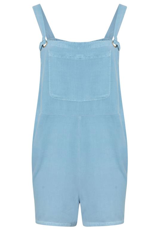 LIMITED COLLECTION Plus Size Blue Chambray Dungarees | Yours Clothing 6