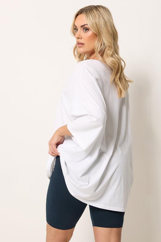 YOURS Plus Size Navy Blue Pull On Cycling Shorts | Yours Clothing 2