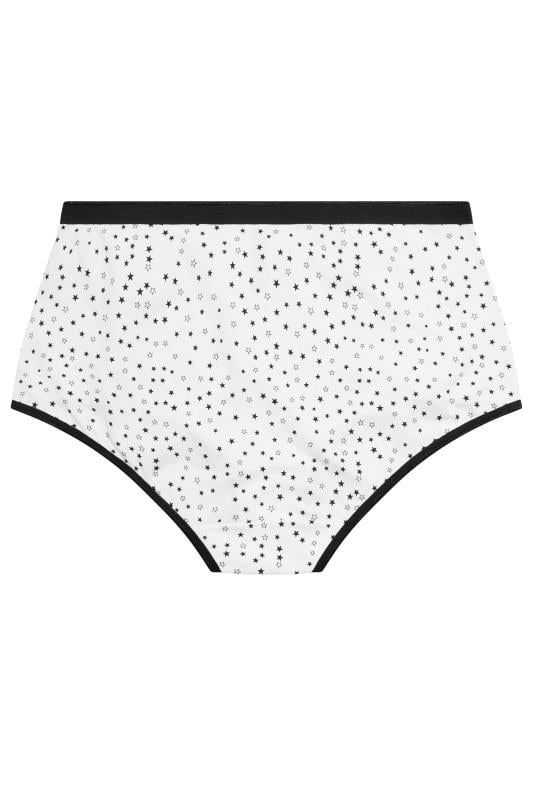 YOURS 5 PACK Plus Size Black & White Star Print High Waisted Shorts | Yours Clothing  11