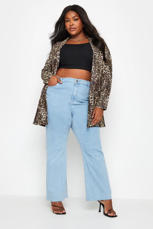LIMITED COLLECTION Plus Size Brown Leopard Print Blazer | Yours Clothing 3