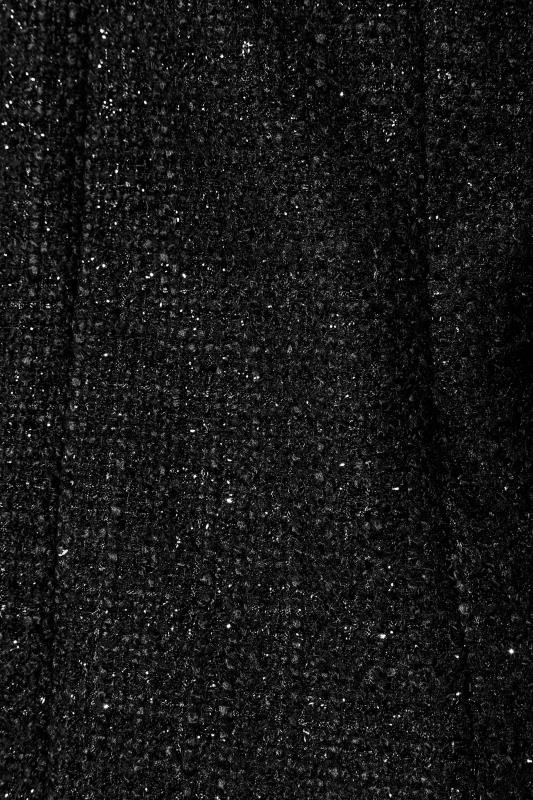 Tall Women's Black Sparkle Boucle Button Detail Blazer | Long Tall Sally  5
