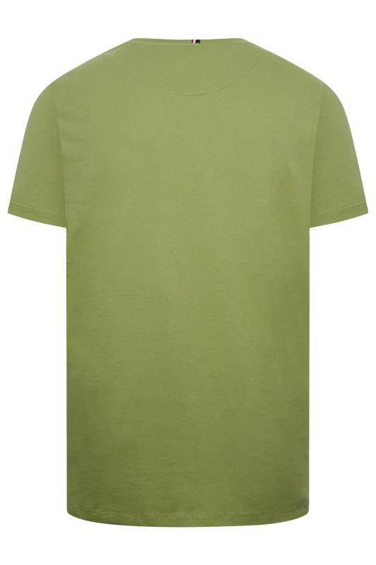 U.S. POLO ASSN. Big & Tall Khaki Green Graphic Logo T-Shirt | BadRhino 3