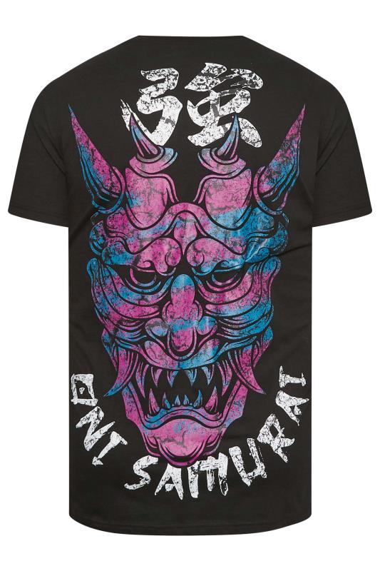 BadRhino Big & Tall Black Samurai Graphic Print T-Shirt | BadRhino 6