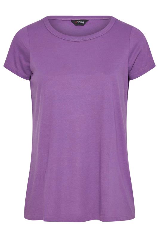 Plus Size Purple Short Sleeve T-Shirt | Yours Clothing 6