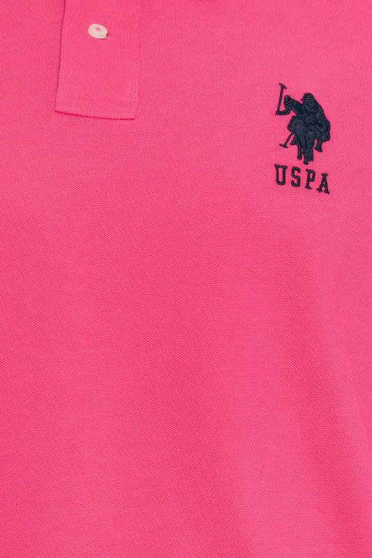 U.S. POLO ASSN. Big & Tall Pink Player 3 Pique Polo Shirt | BadRhino 2