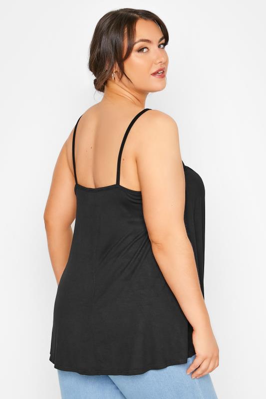 LIMITED COLLECTION Curve Black Ruched Swing Cami Top 3