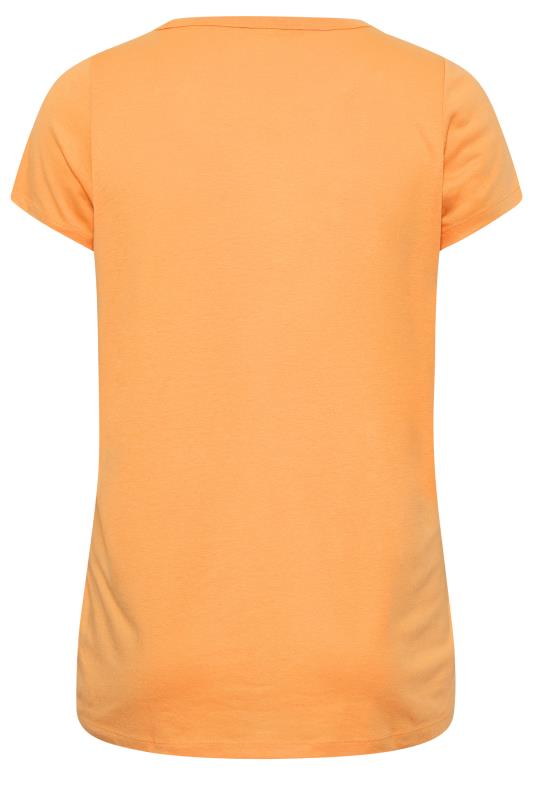 Curve Plus Size Orange Basic Short Sleeve T-Shirt - Petite | Yours Clothing  6