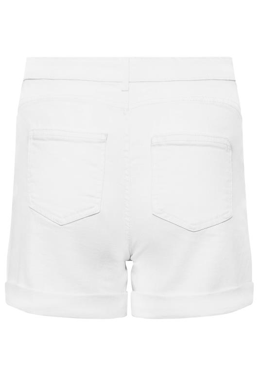 PixieGirl White Mom Denim Shorts | PixieGirl 5