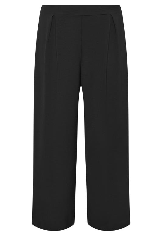 YOURS LONDON Plus Size Black Crepe Wide Leg Trousers | Yours Clothing 5