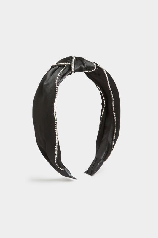 Black Diamante Trim Twist Knot Headband_A.jpg