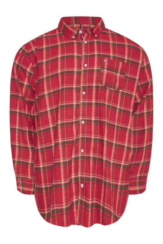 BadRhino Red & Black Brushed Check Shirt_F.jpg