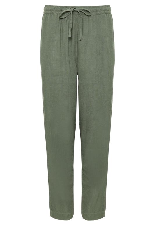 M&Co Khaki Green Linen Joggers | M&Co 5